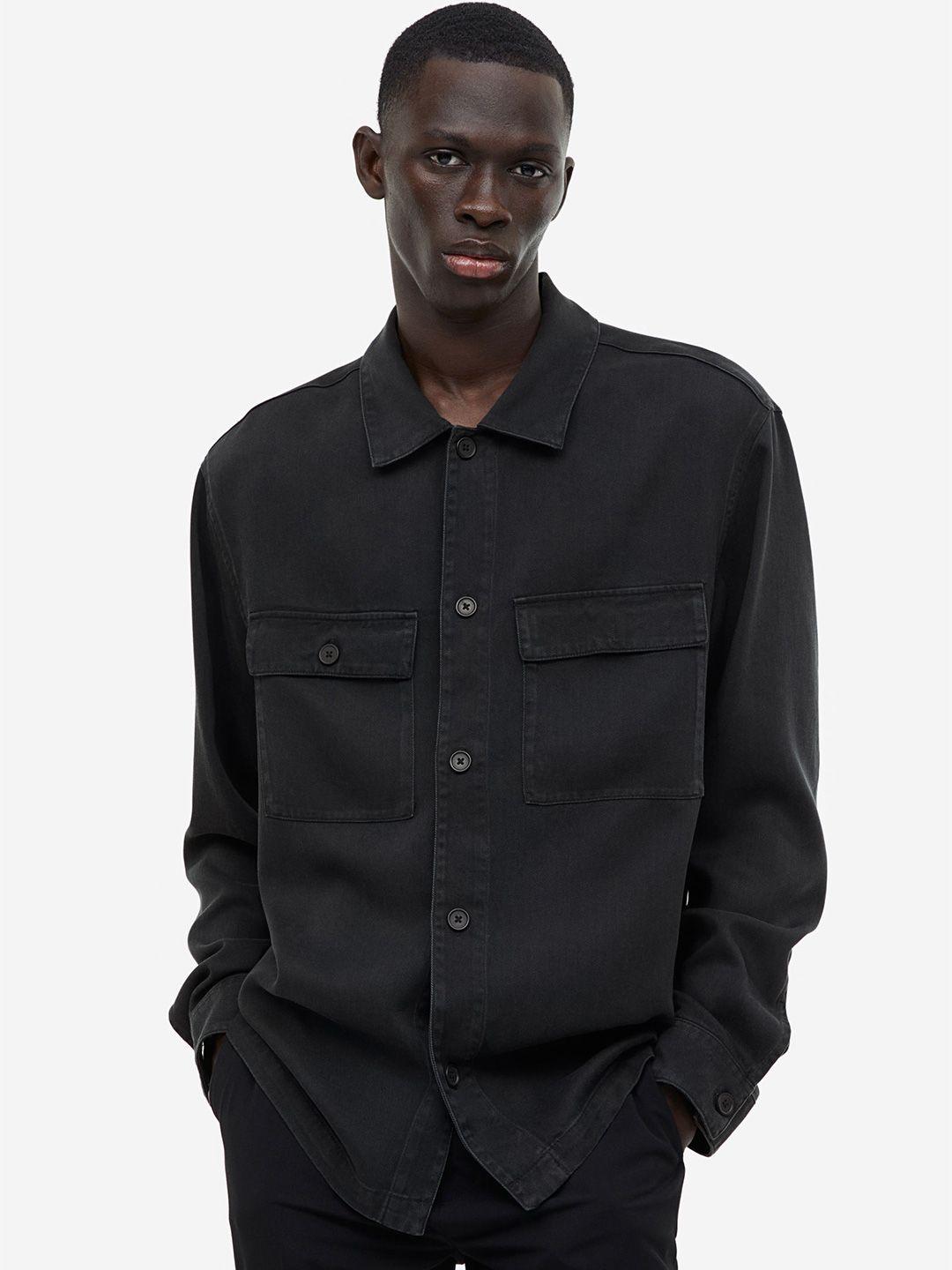 h&m regular fit lyocell overshirt