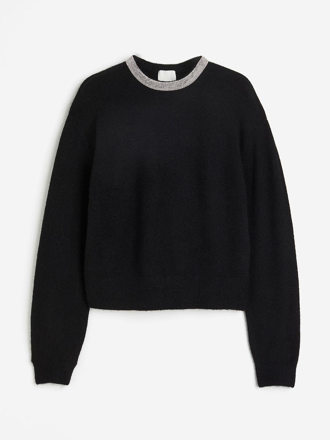 h&m rhinestone-embellished jumper