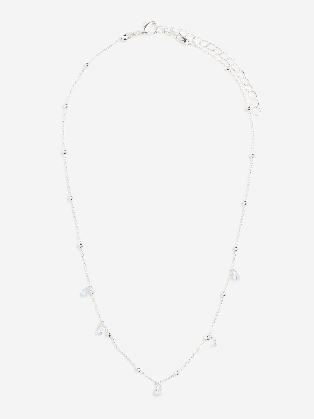 h&m rhinestone-pendent necklace