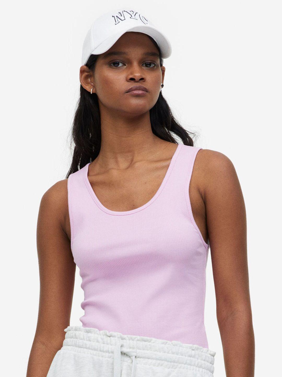 h&m ribbed cotton vest top