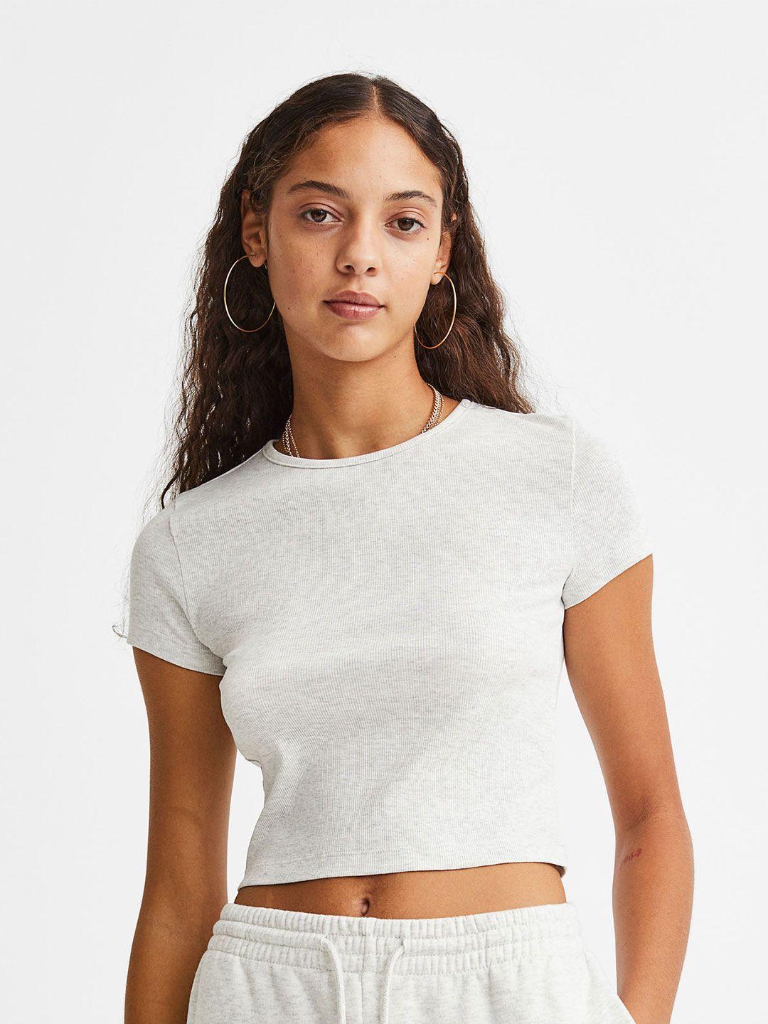 h&m ribbed cropped top