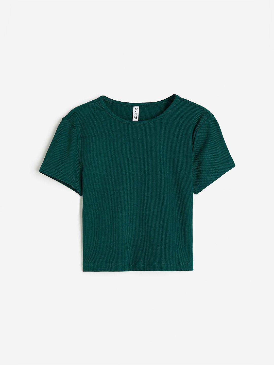 h&m ribbed cropped top