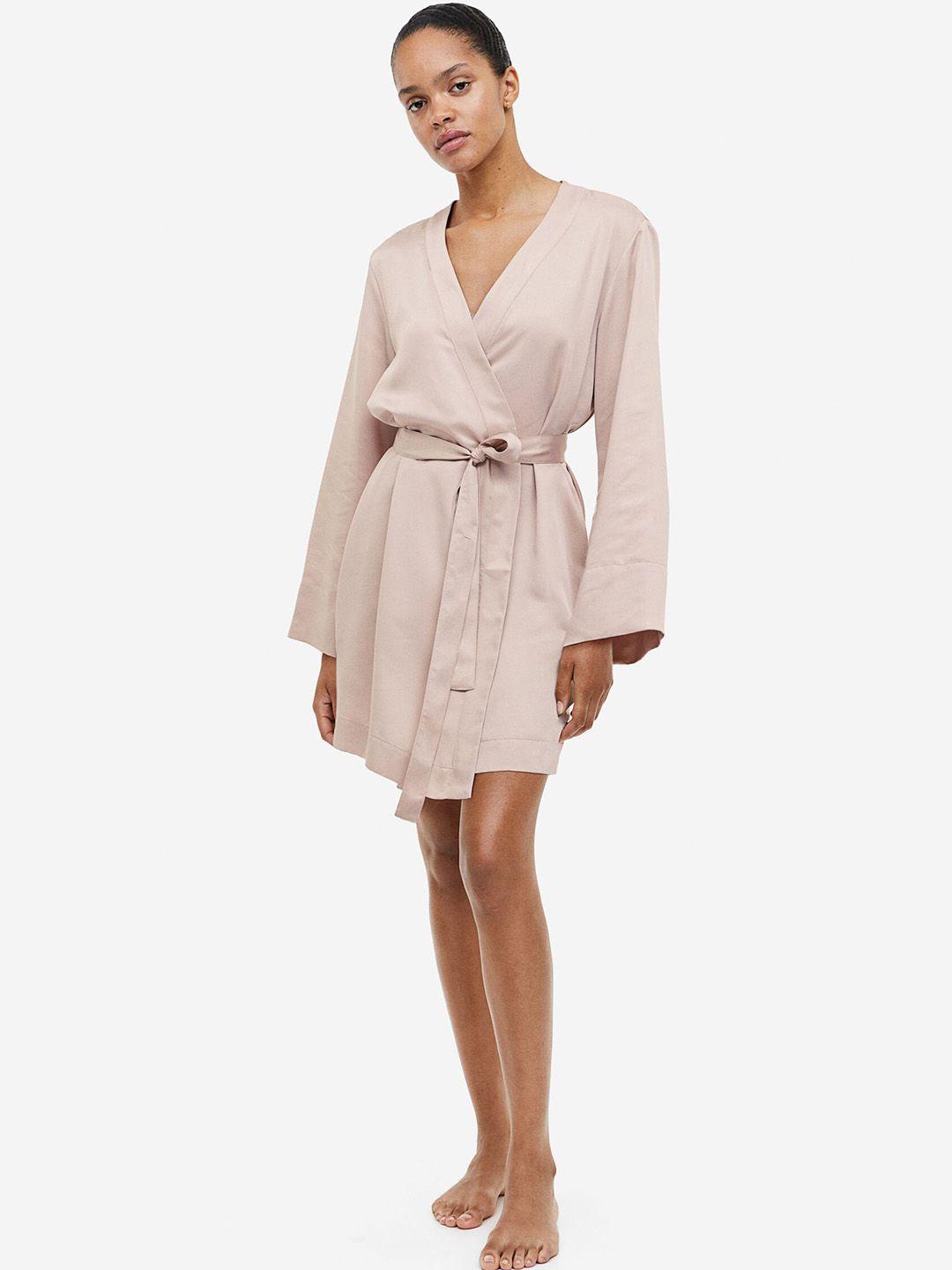 h&m satin dressing gown