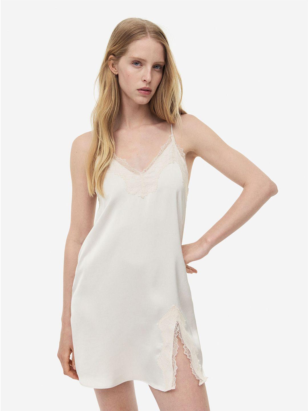 h&m satin nightslip