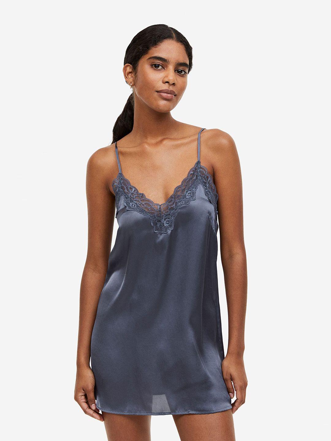 h&m satin nightslip