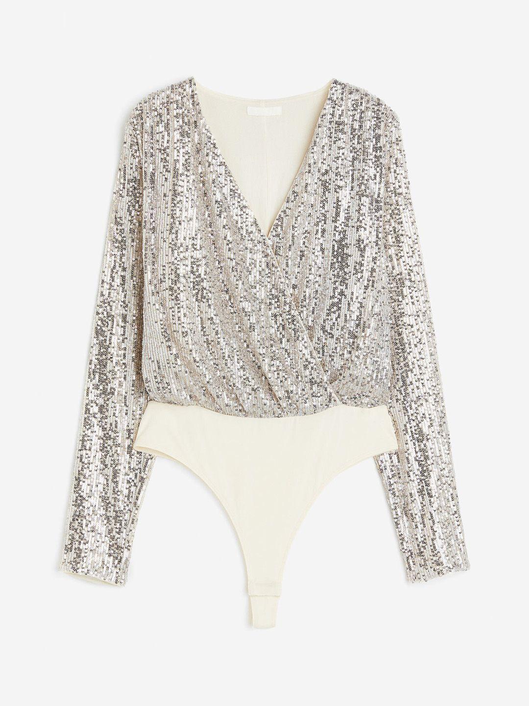 h&m sequined body