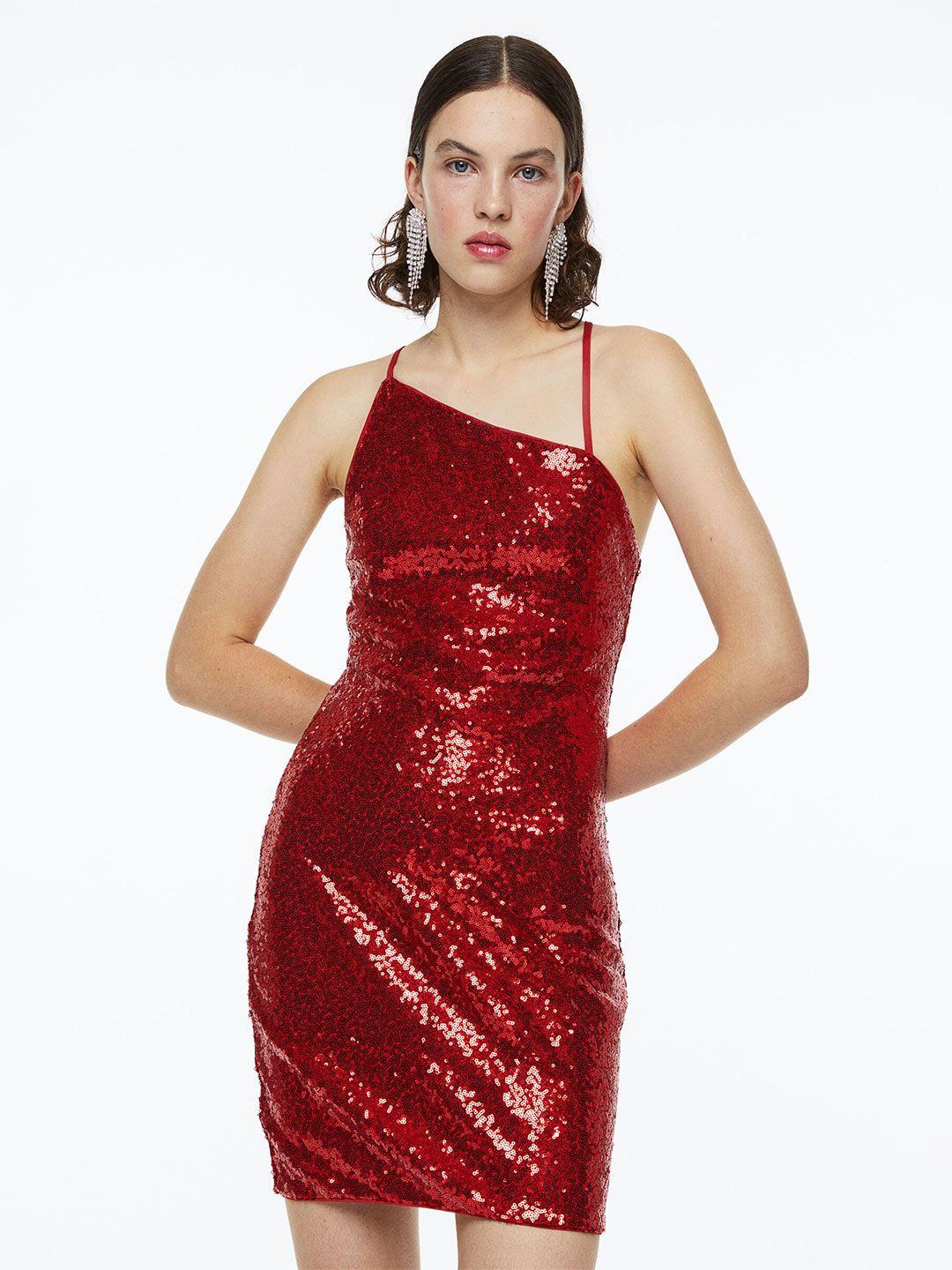 h&m sequined dress