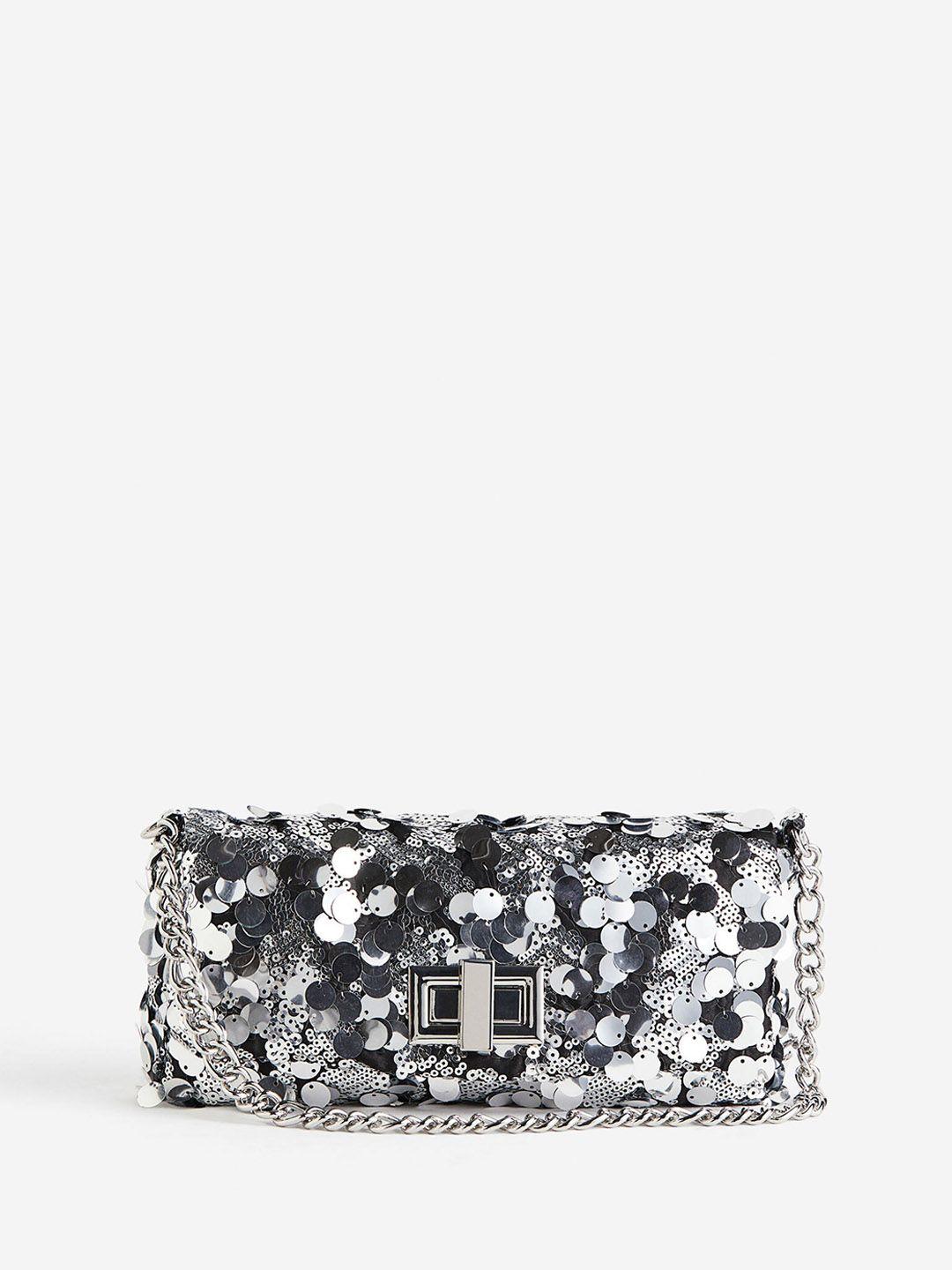 h&m sequined shoulder bag