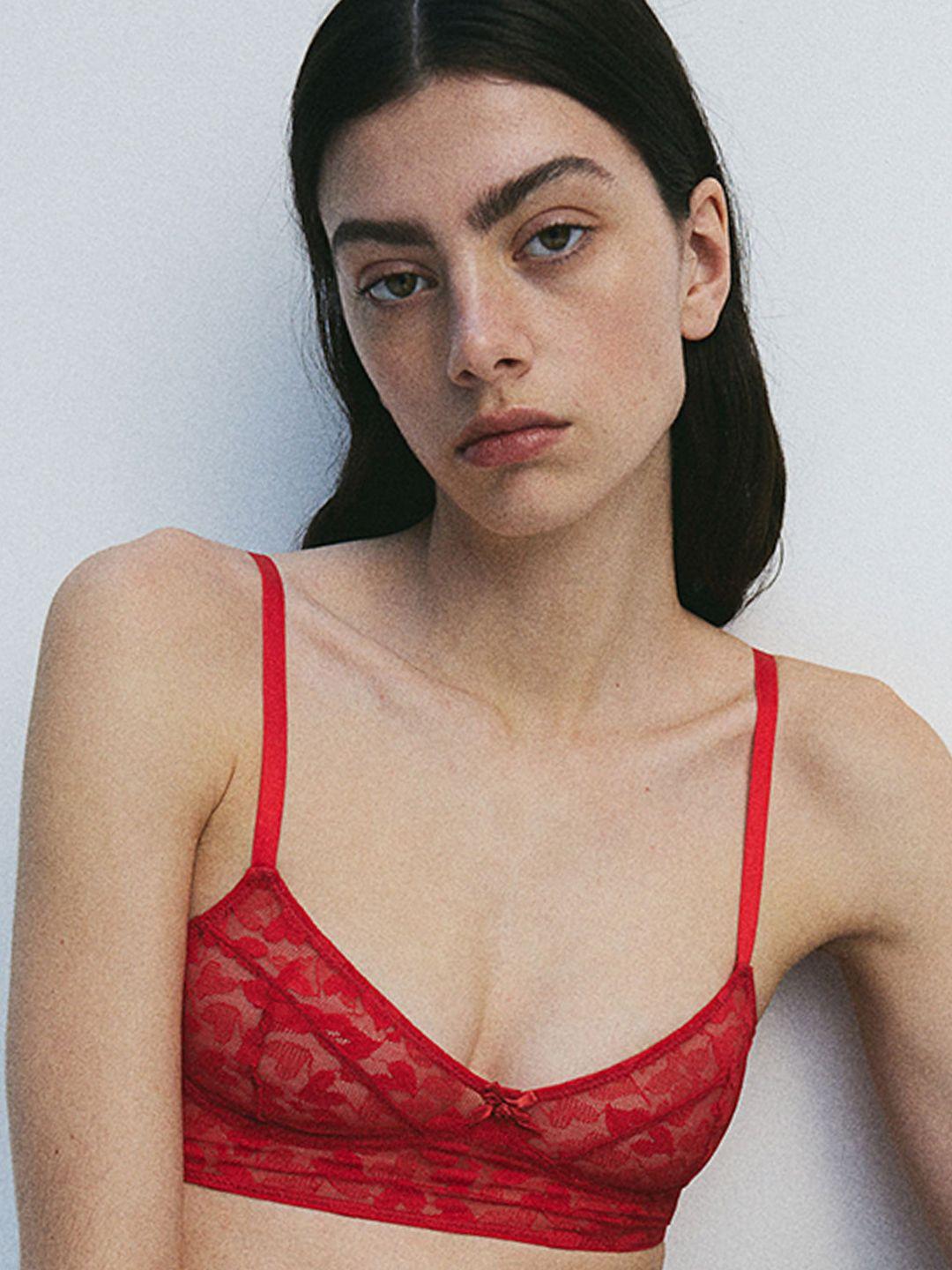 h&m soft mesh bra