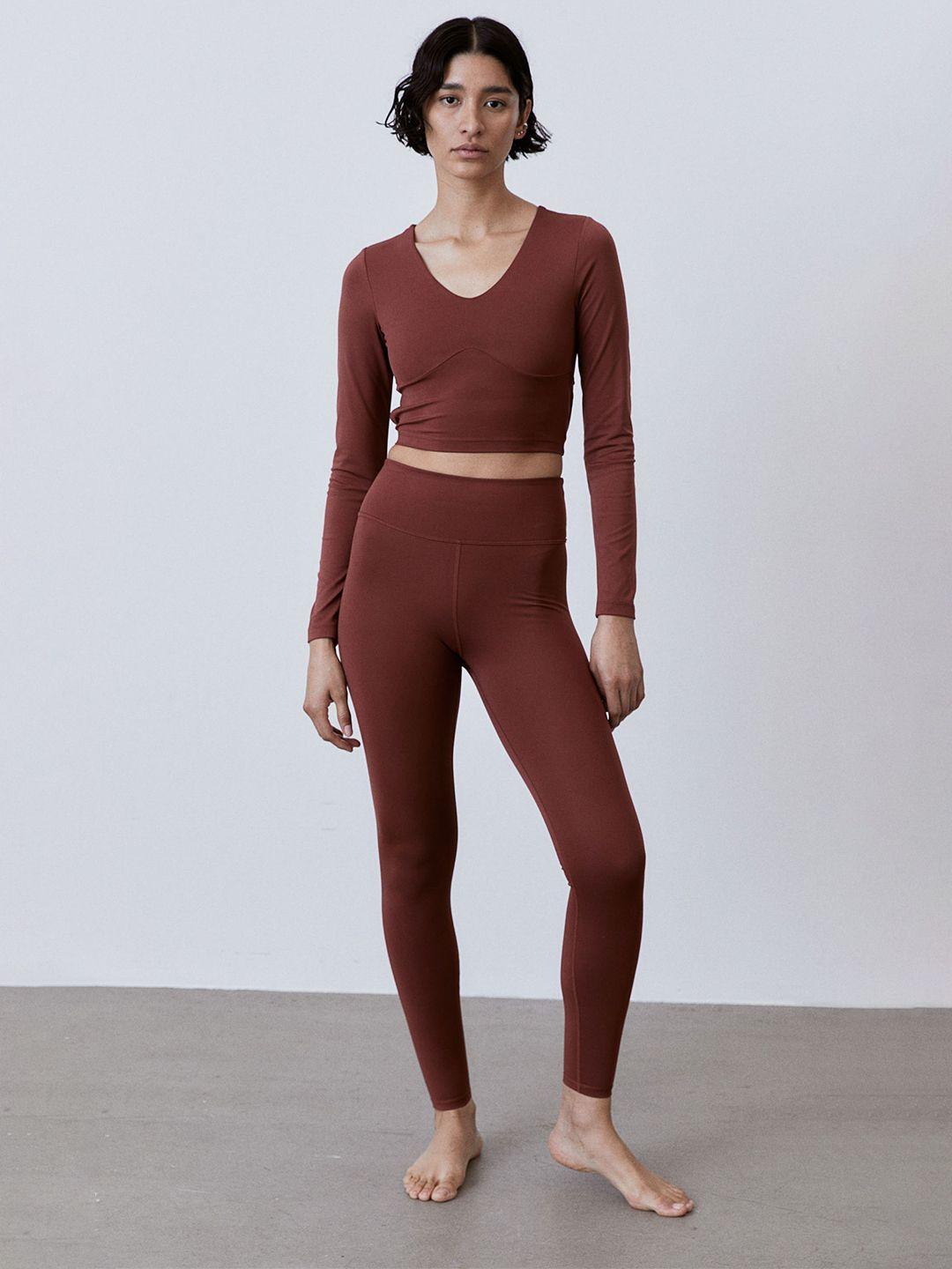 h&m softmove cropped sports top