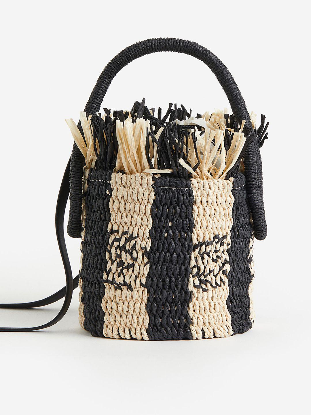 h&m straw bucket bag