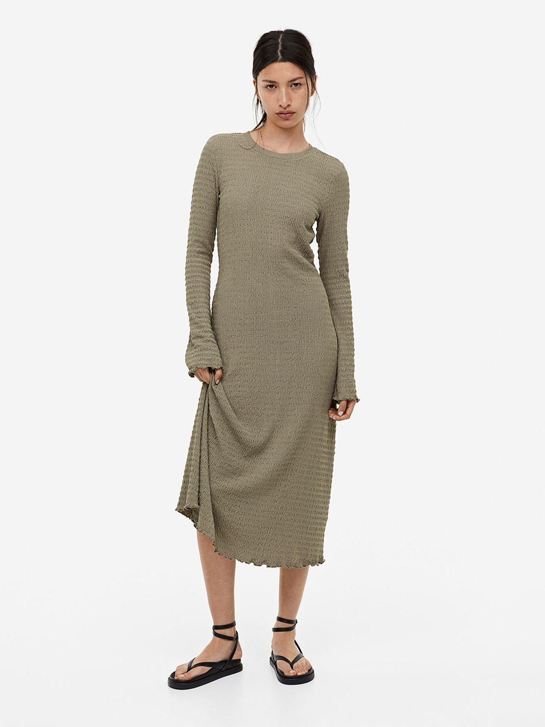 h&m textured jersey dress