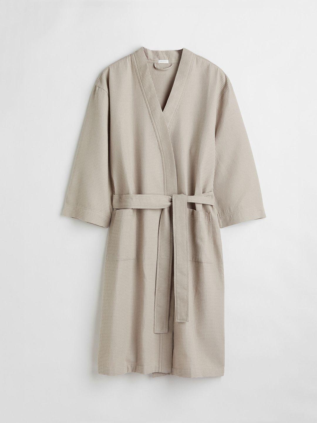 h&m waffled dressing gown