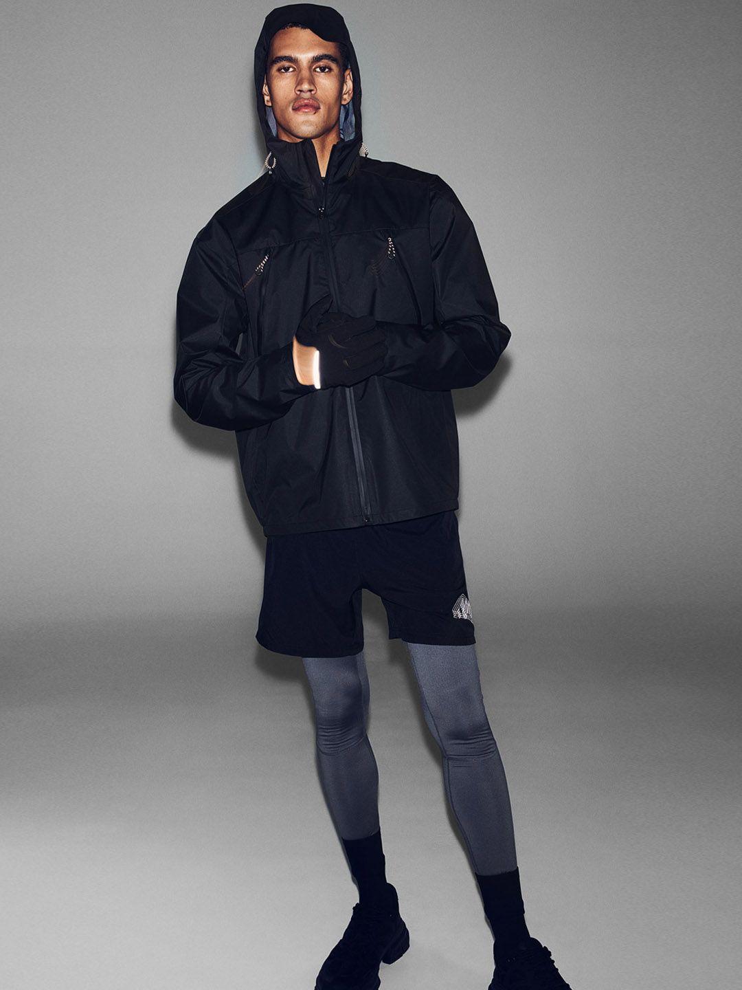 h&m water-repellent running shell jacket