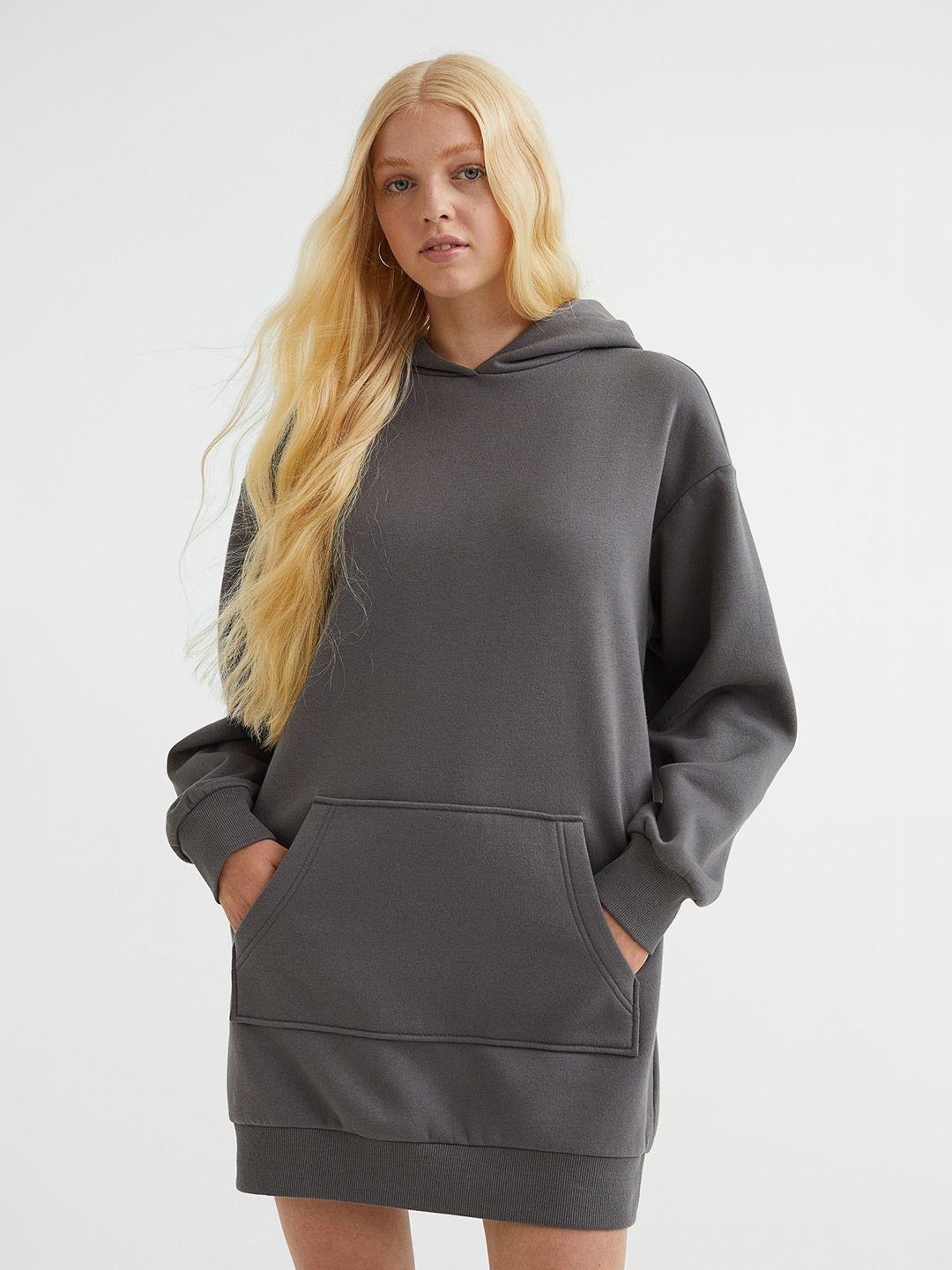 h&m woman hooded sweatshirt dress