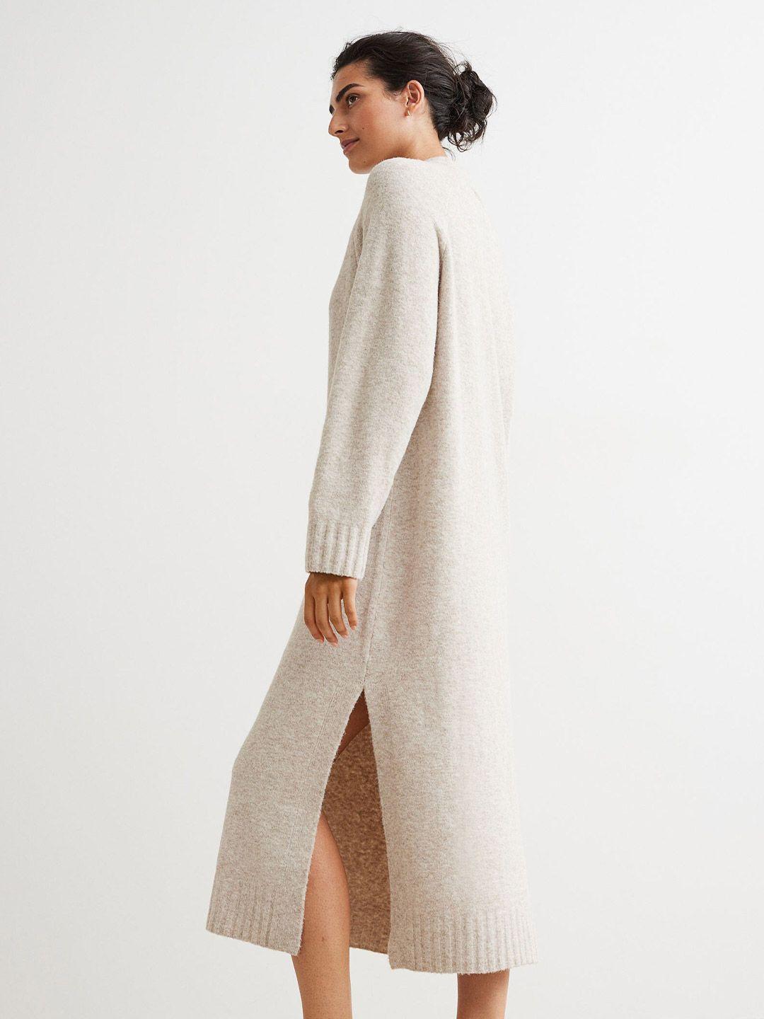h&m woman knitted long jumper dress