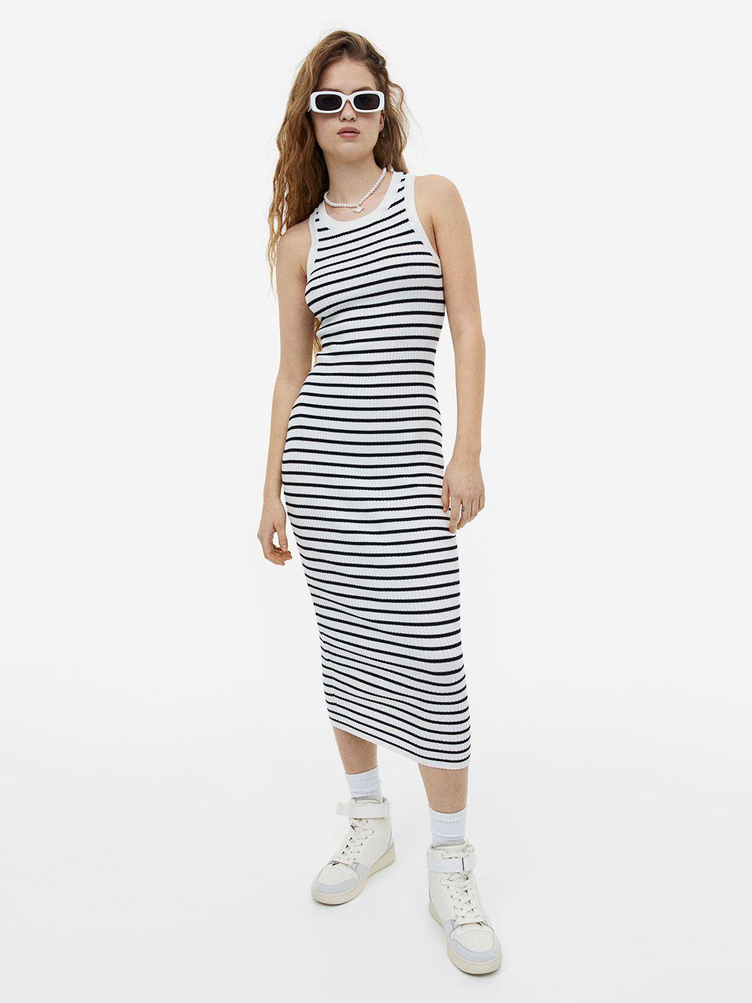 h&m woman rib-knit bodycon dress