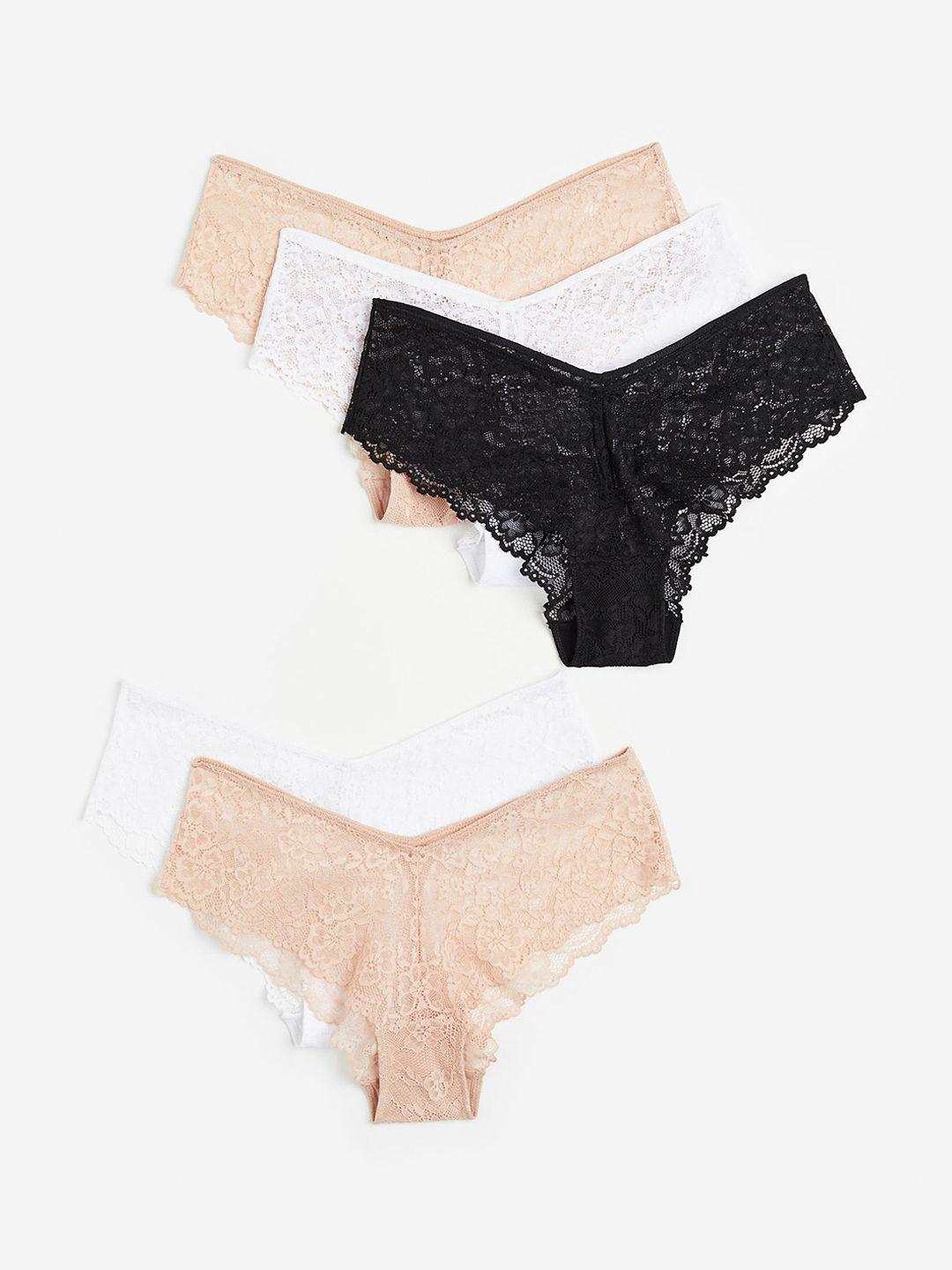 h&m women 5-pack lace hipster briefs