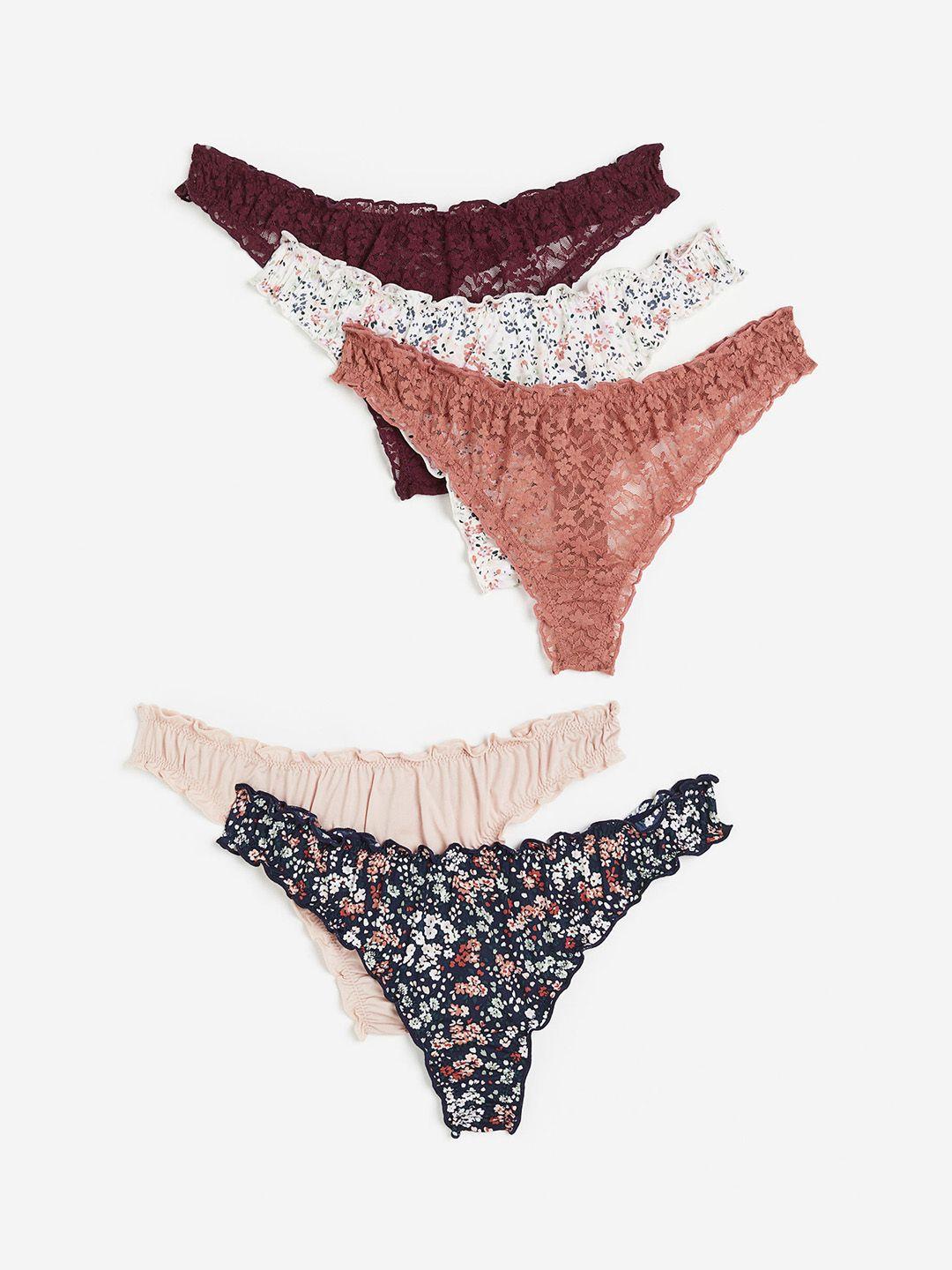 h&m women 5-pack thong briefs