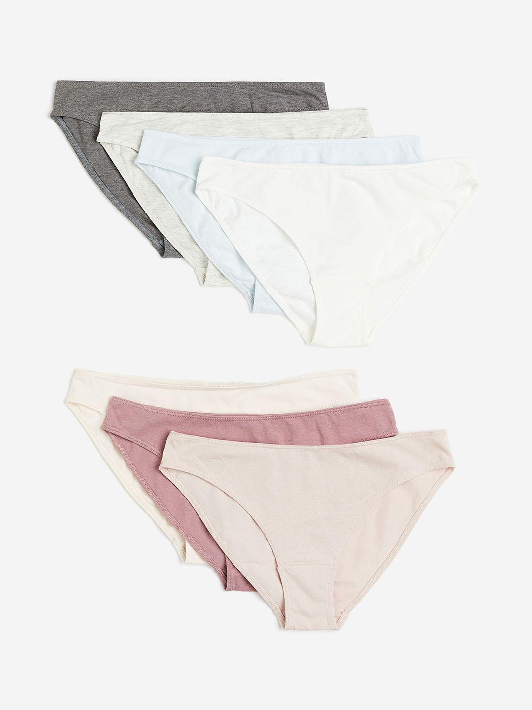 h&m women 7-pack cotton bikini briefs