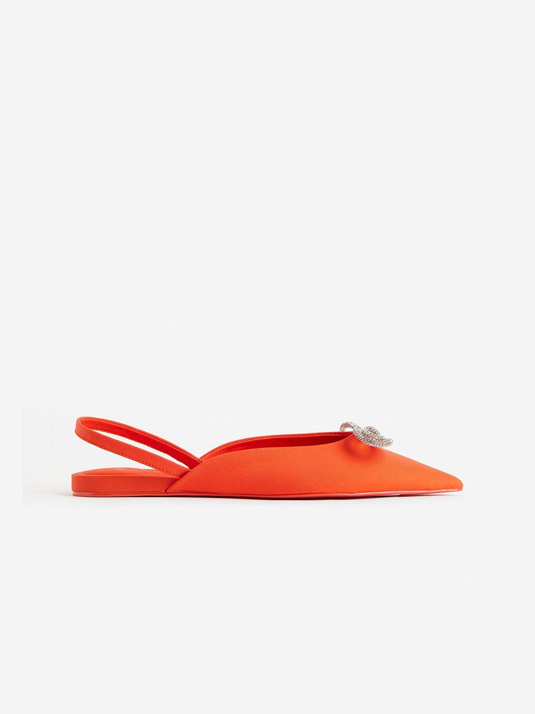 h&m women bow-detail slingbacks