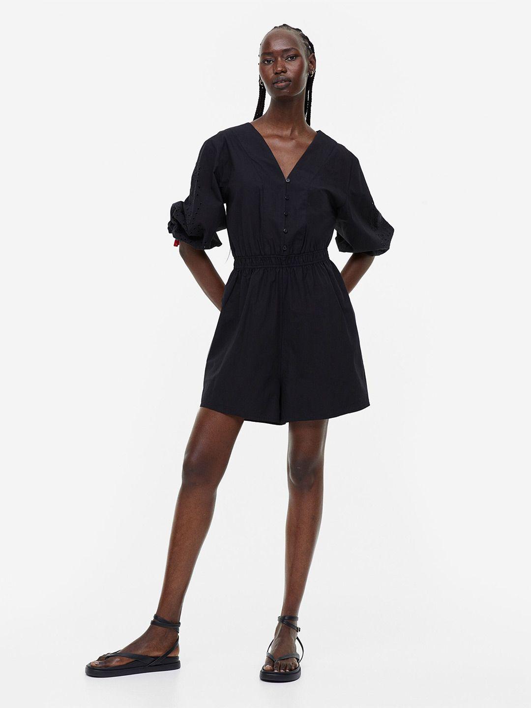h&m women broderie anglaise playsuit