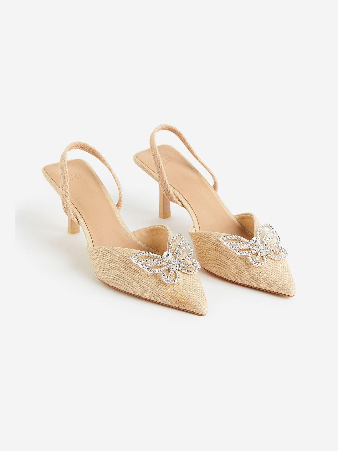 h&m women butterfly-detail slingbacks