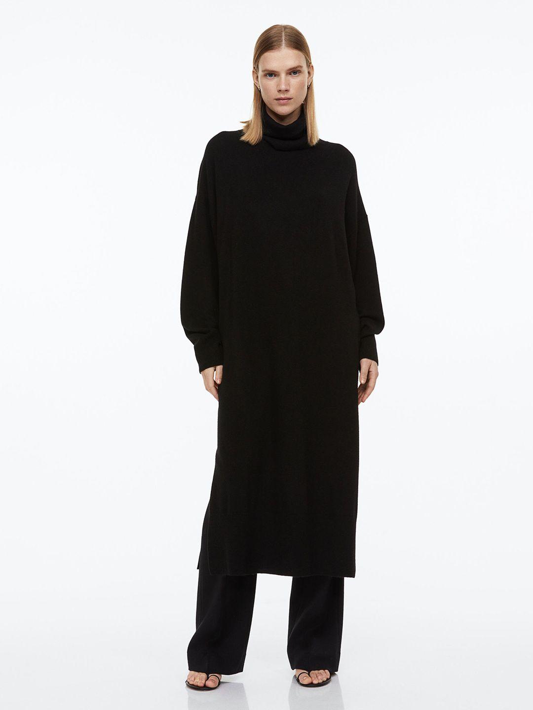 h&m women cashmere polo-neck dress