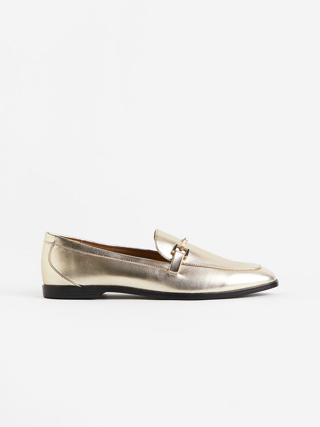 h&m women chain-detail loafers