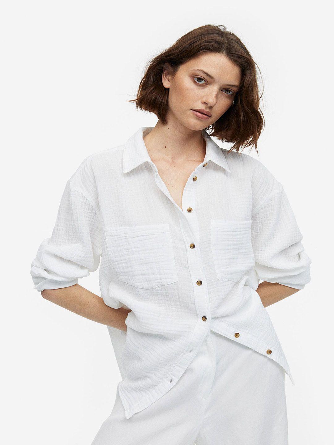 h&m women cotton shirt