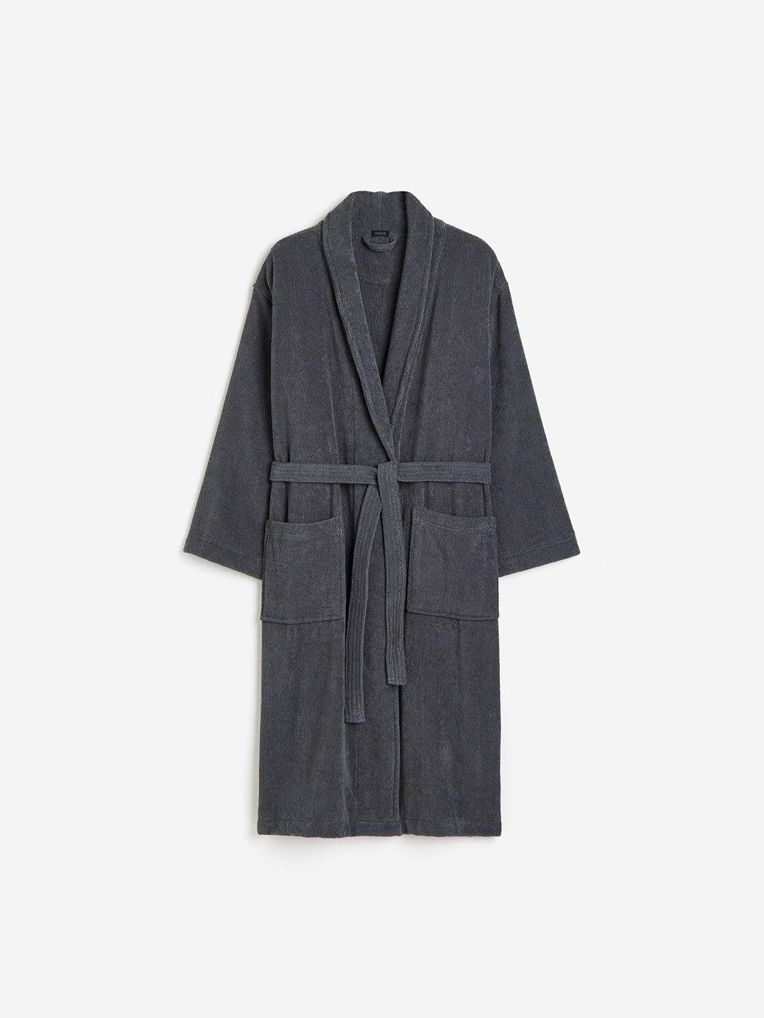 h&m women cotton terry dressing gown