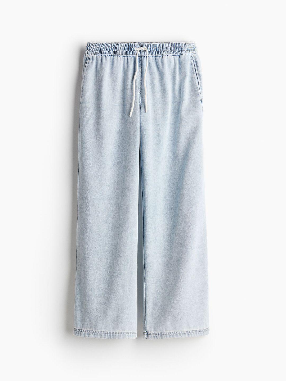 h&m women denim pull-on trousers