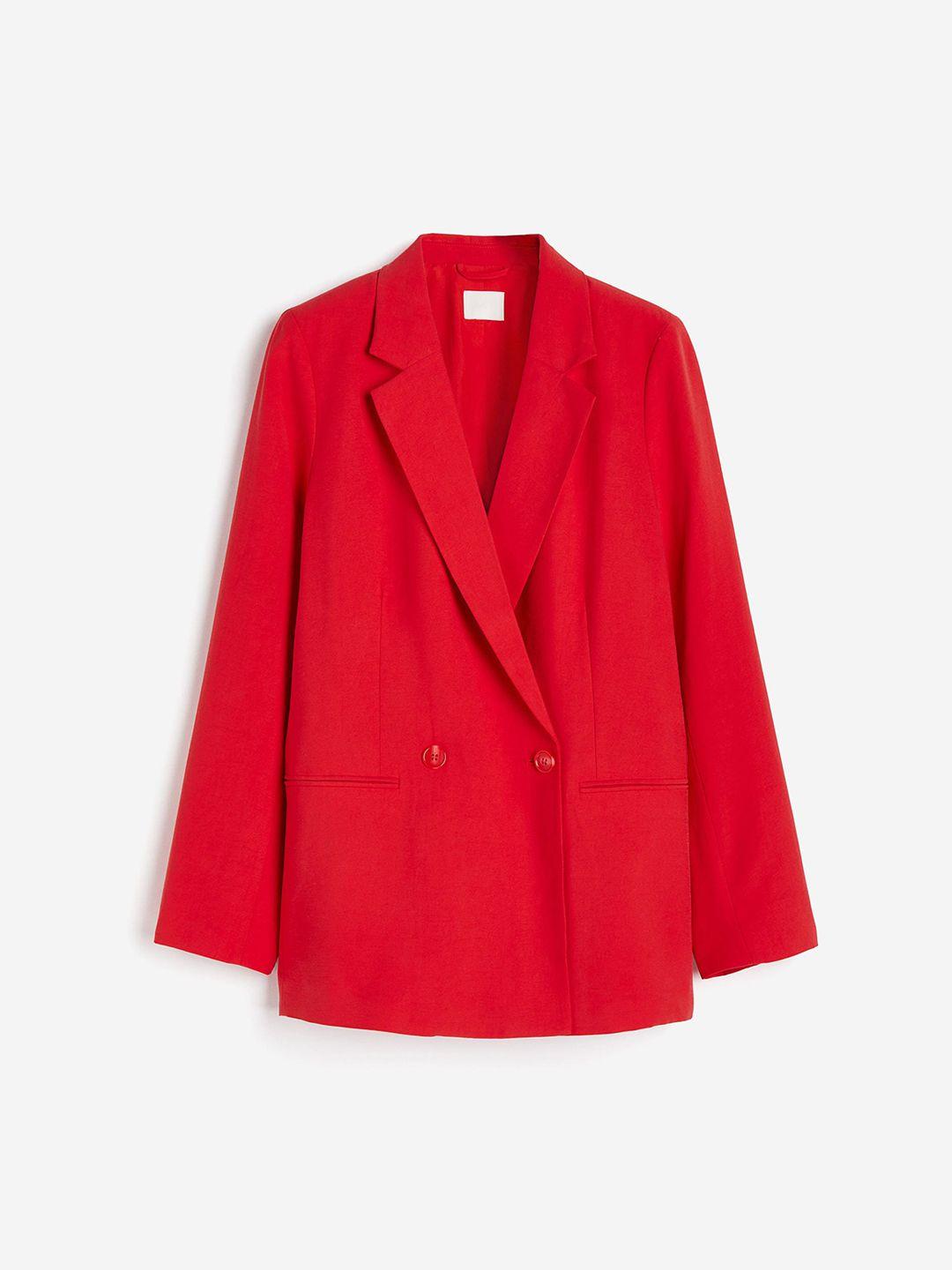 h&m women double-breasted blazer