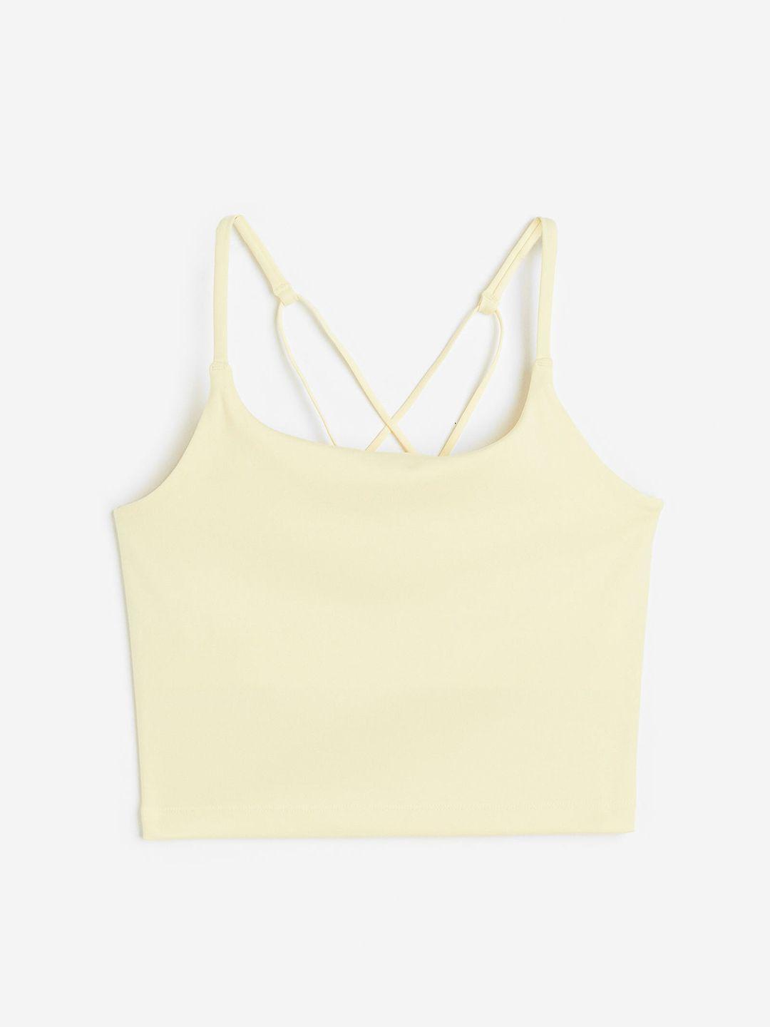 h&m women drymove cropped sports vest top