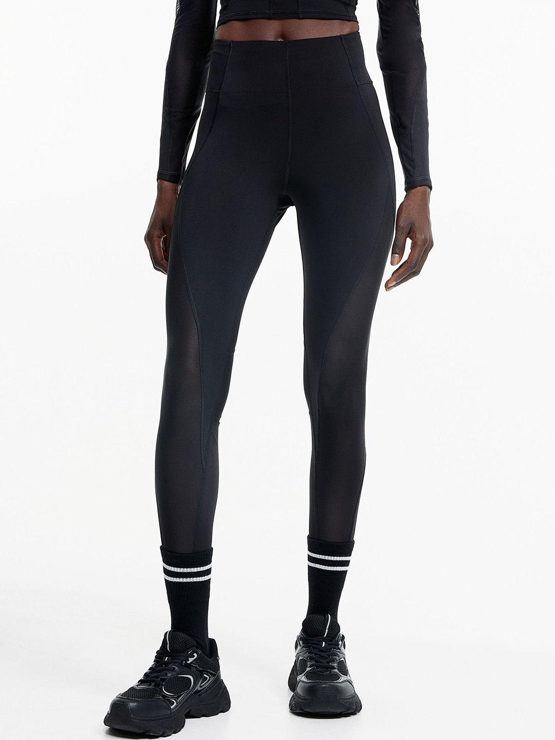 h&m women drymove mesh-detail sports tights