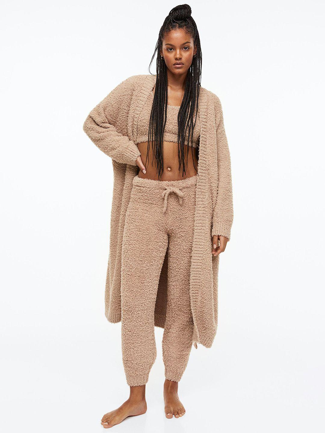 h&m women fluffy dressing gown