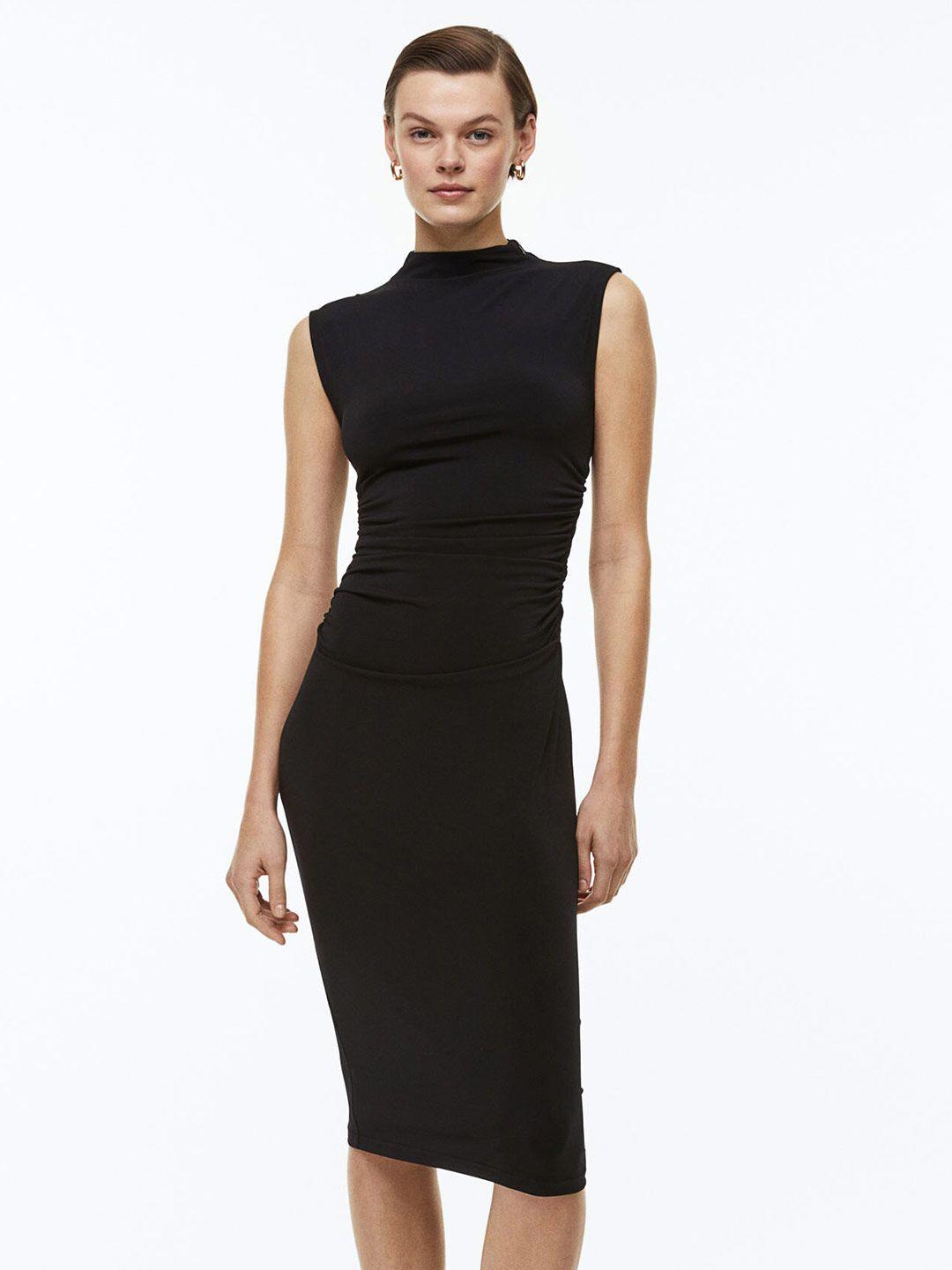 h&m women gathered bodycon dress