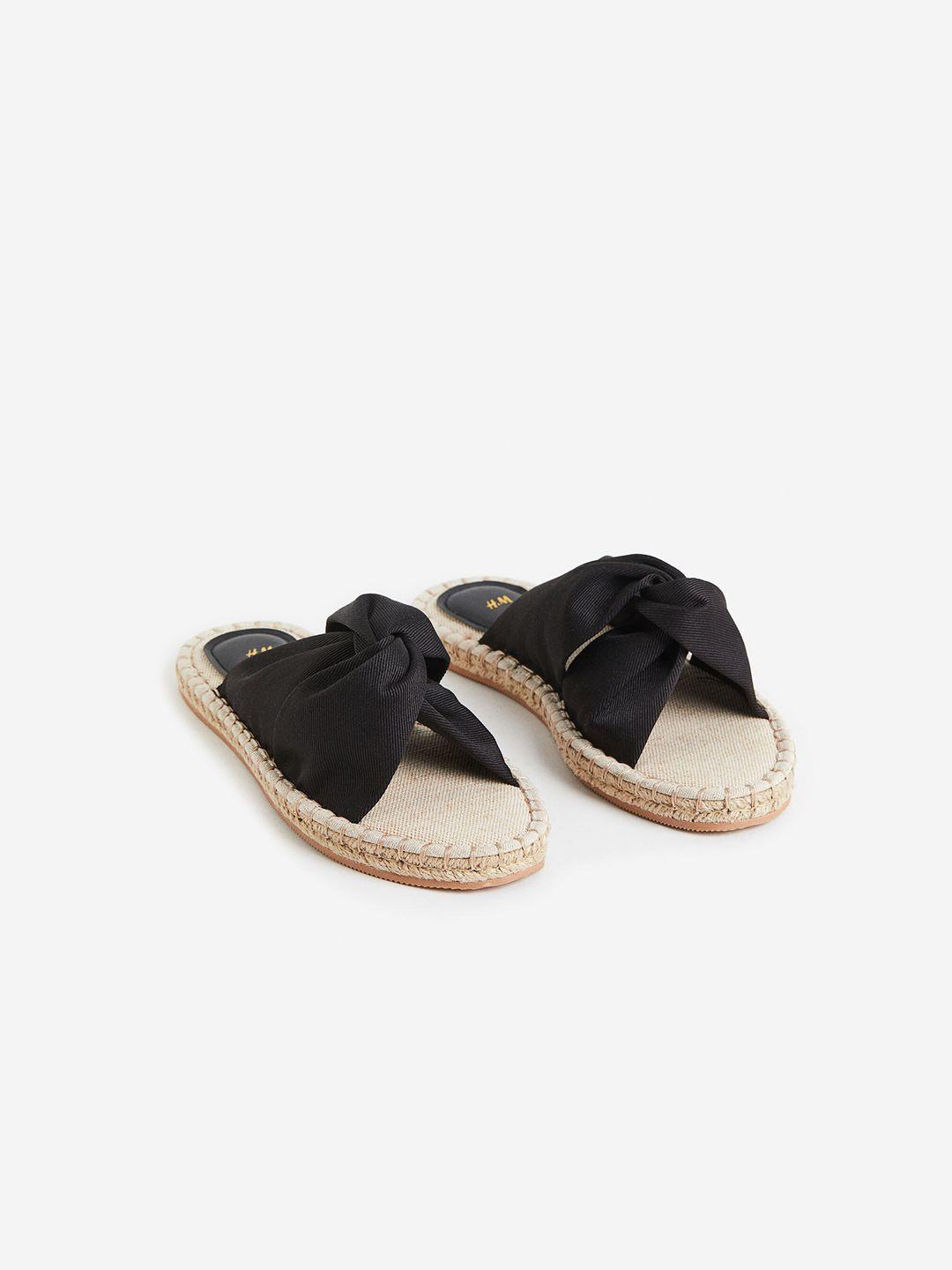 h&m women knot-detail espadrille slides