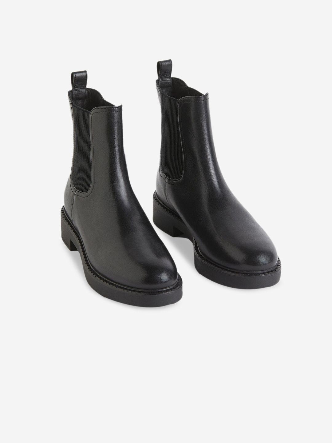 h&m women leather chelsea boots