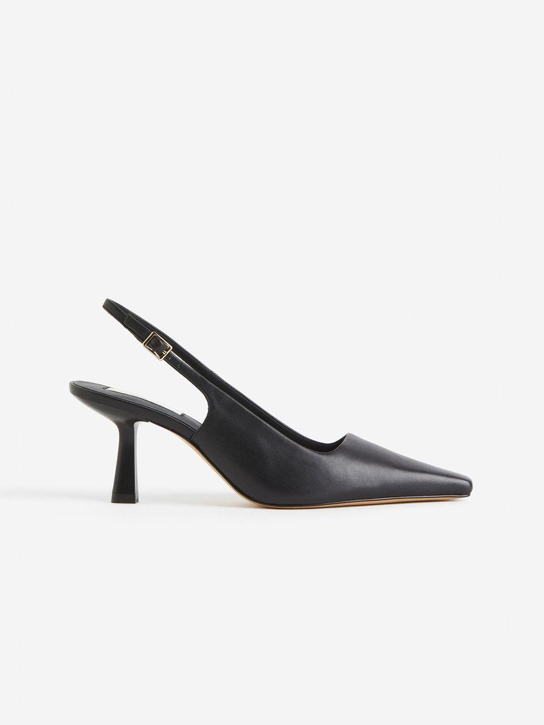 h&m women leather slingbacks