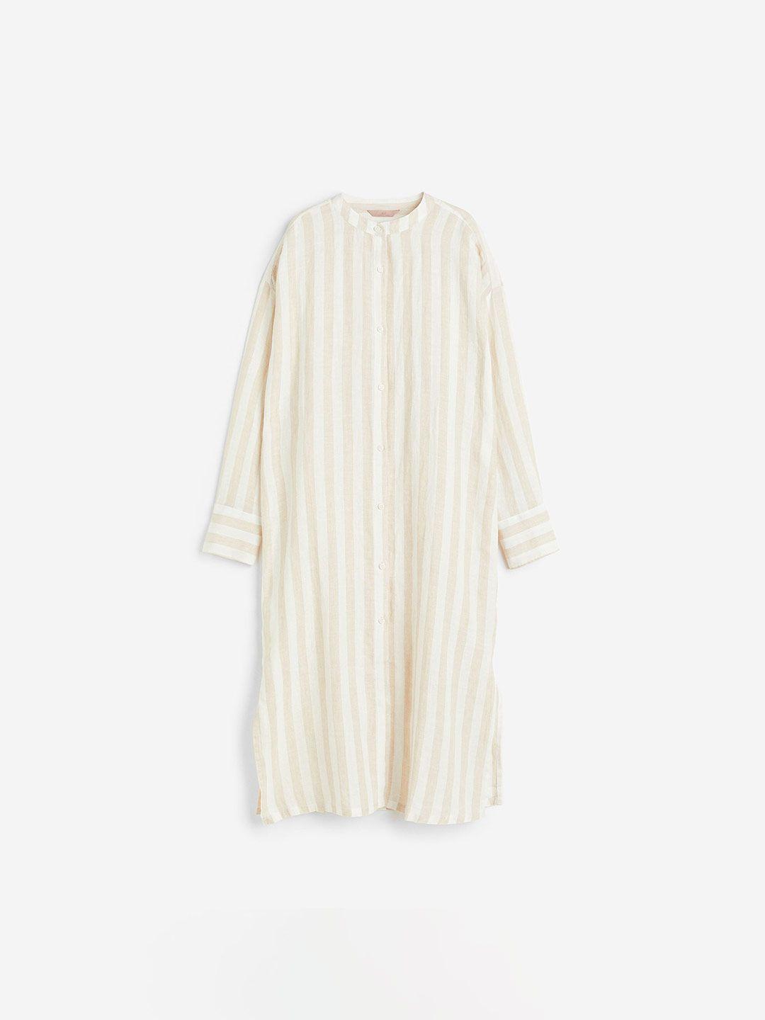 h&m women linen-blend nightdress