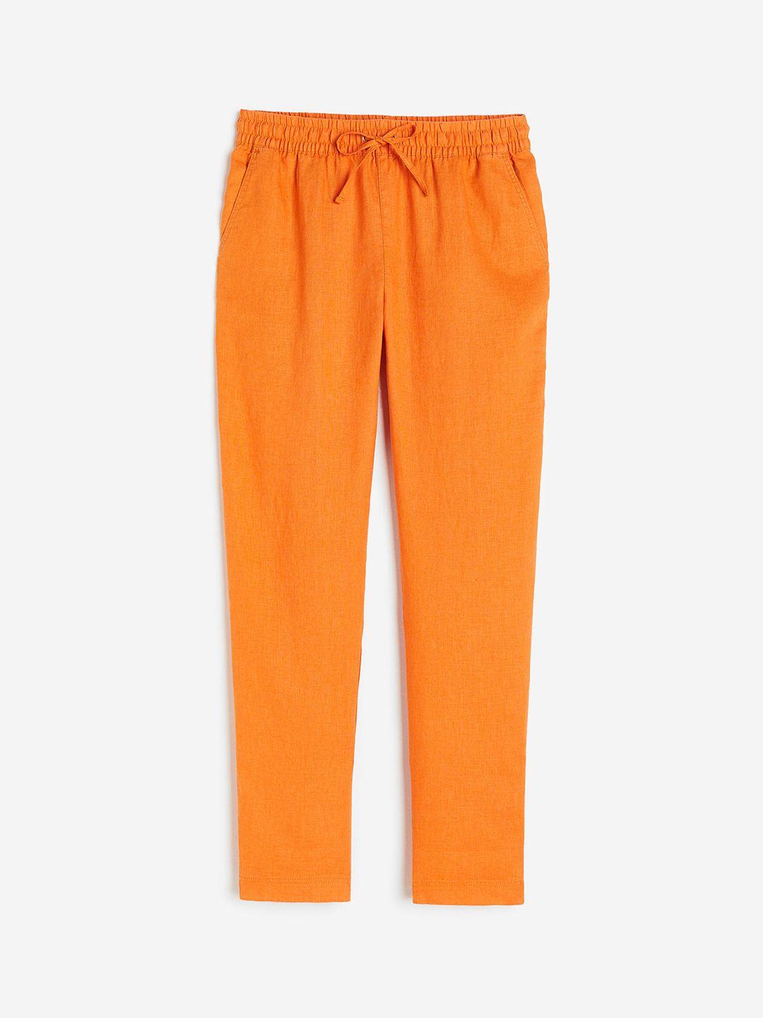 h&m women linen joggers