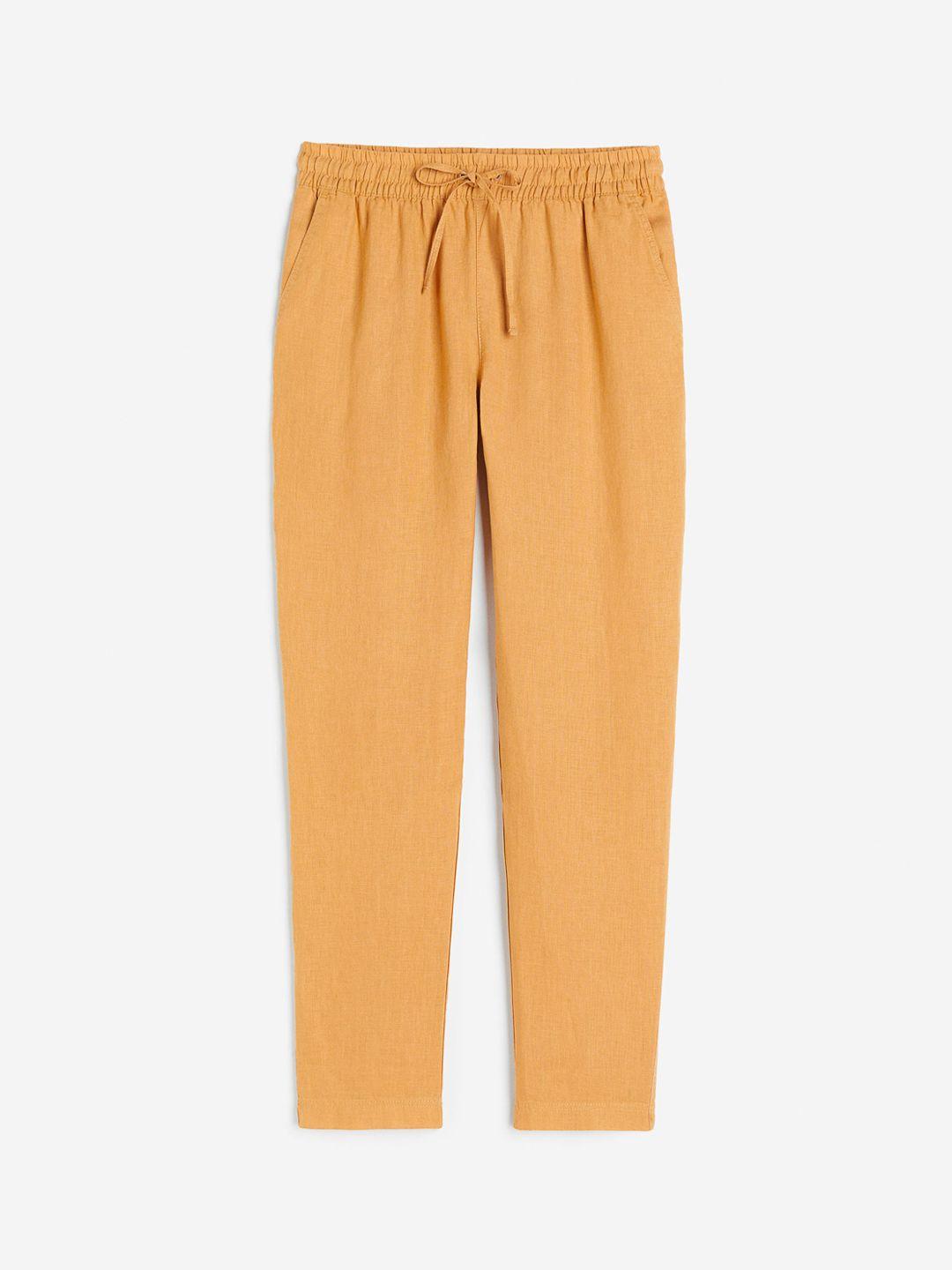 h&m women linen joggers