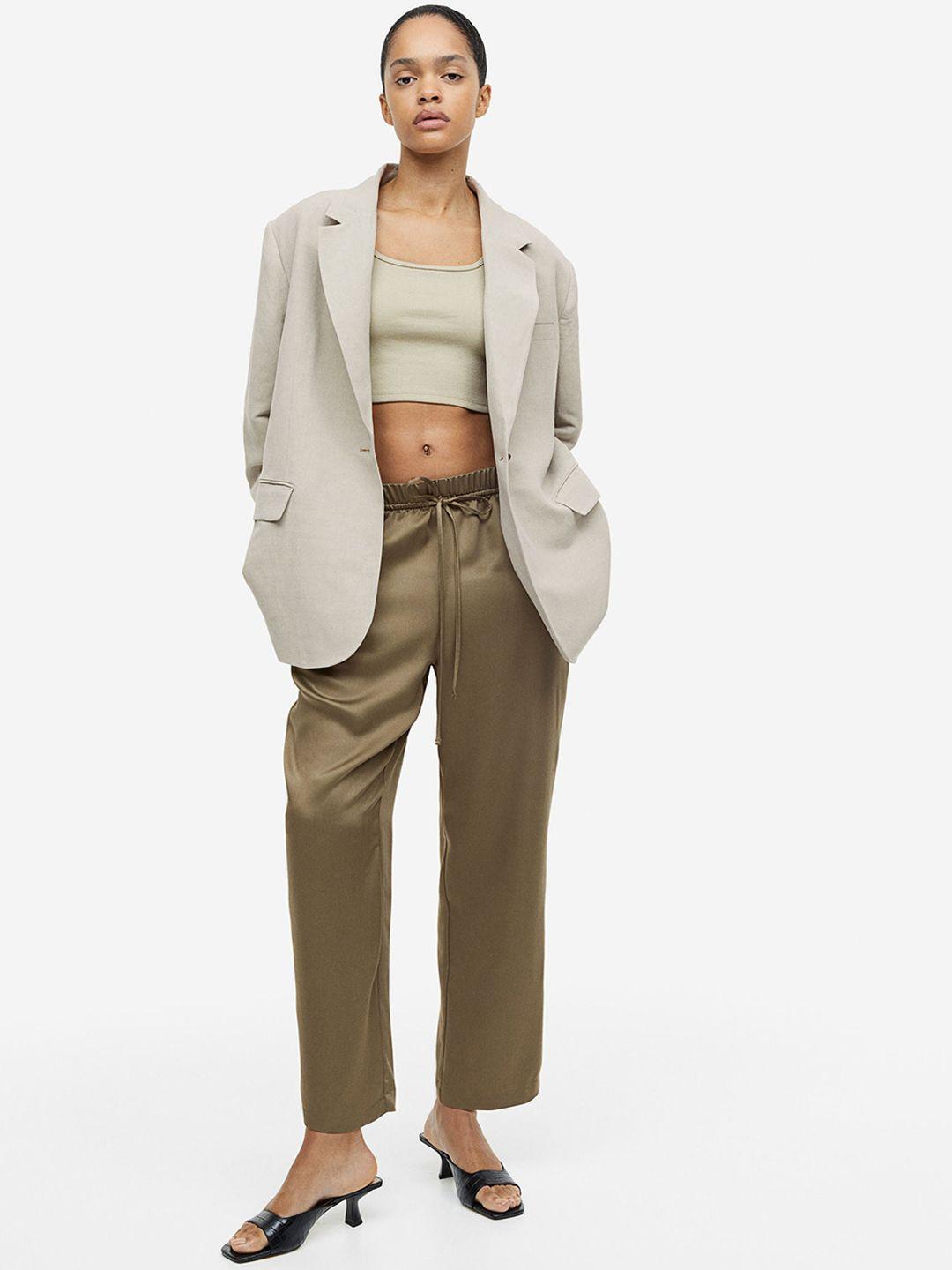 h&m women lyocell-blend trousers