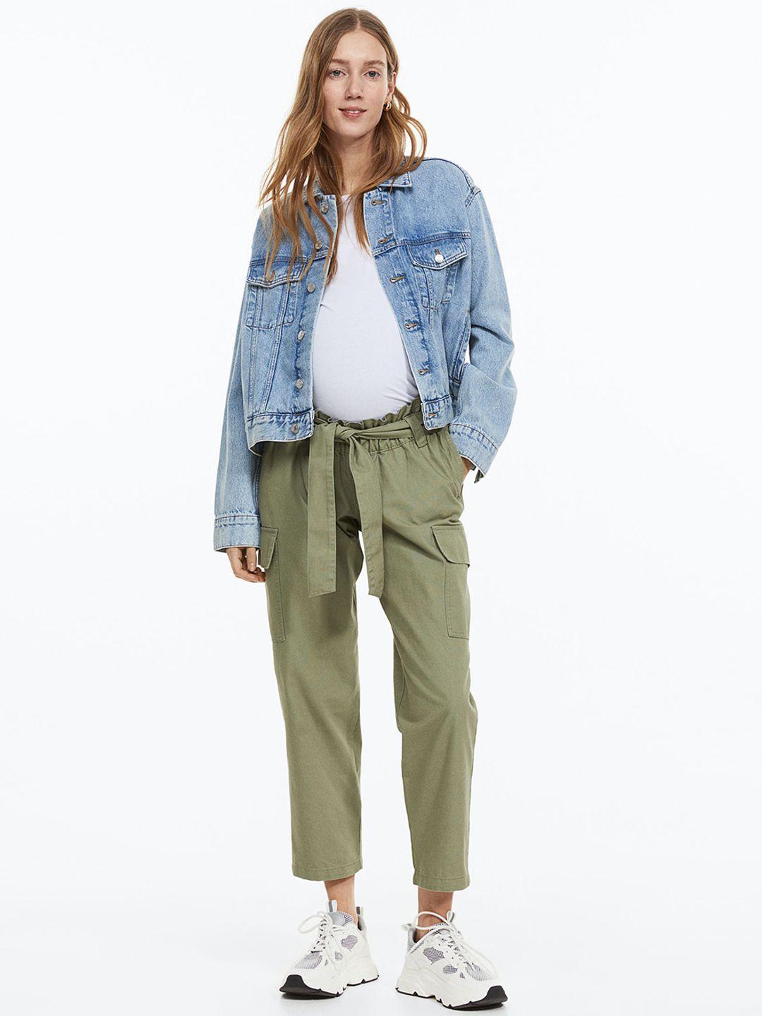 h&m women mama paper bag cargo trousers