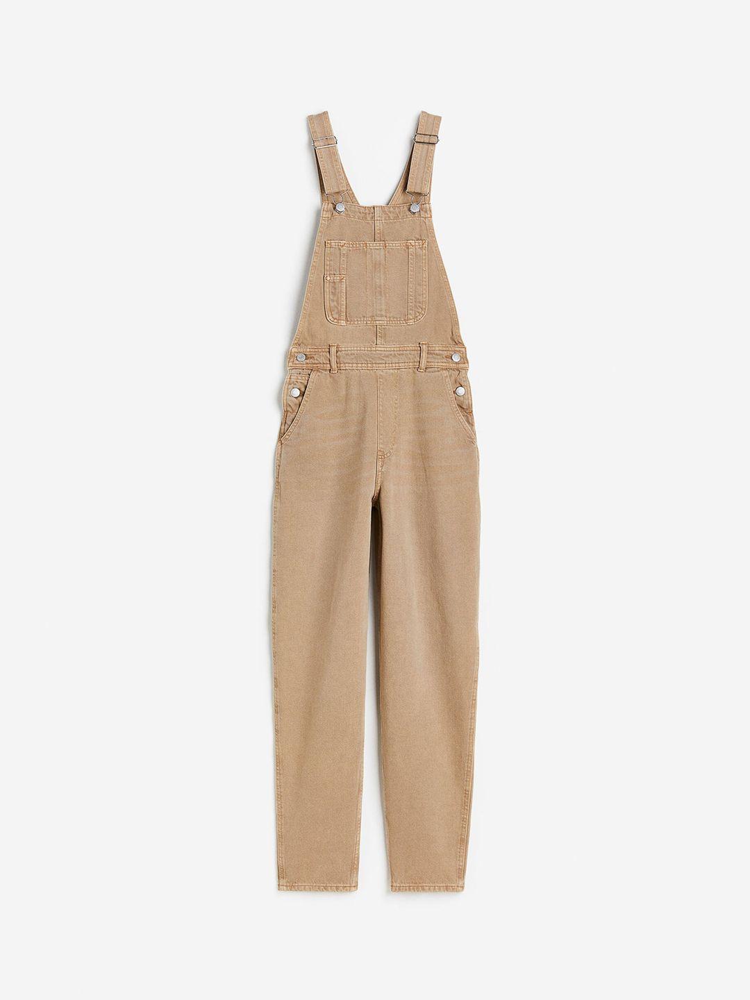 h&m women mom fit denim dungarees