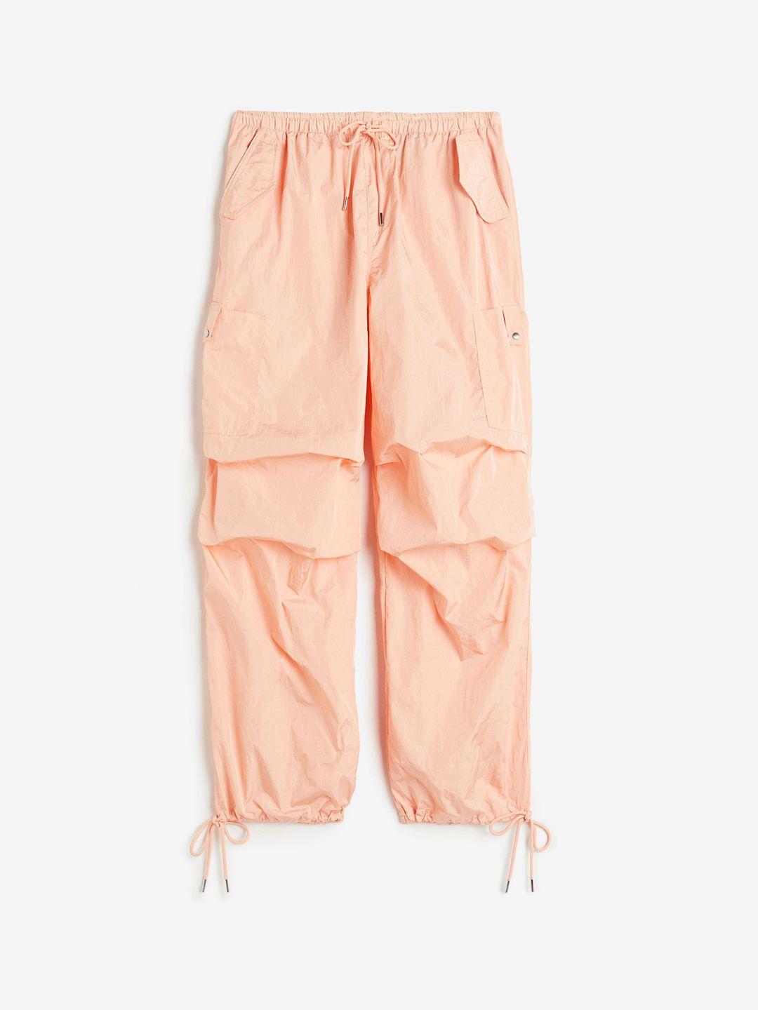 h&m women nylon parachute trousers
