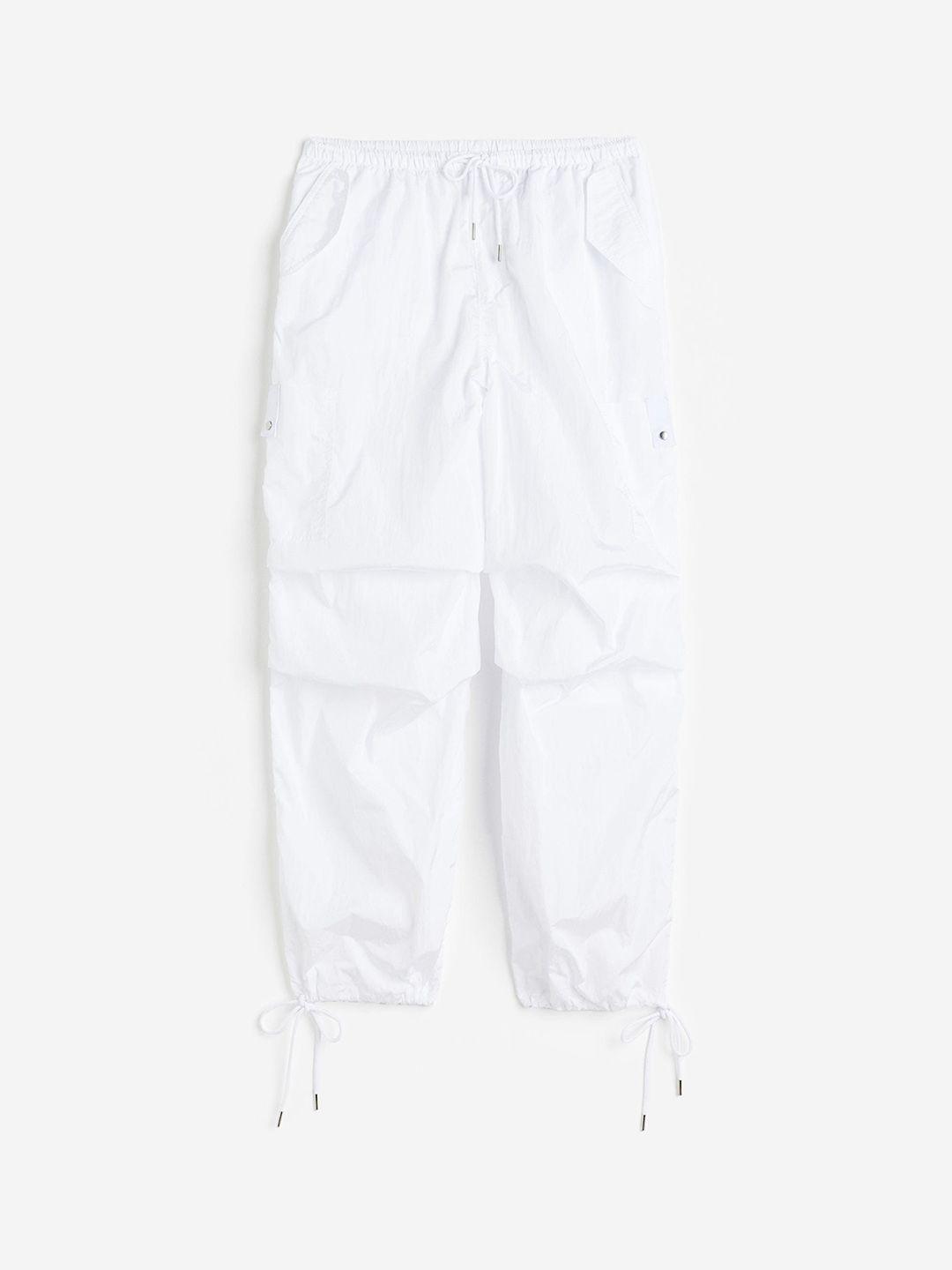 h&m women nylon parachute trousers