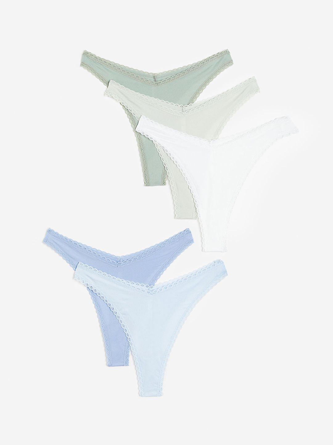 h&m women pack of 5 bikini brazilian briefs