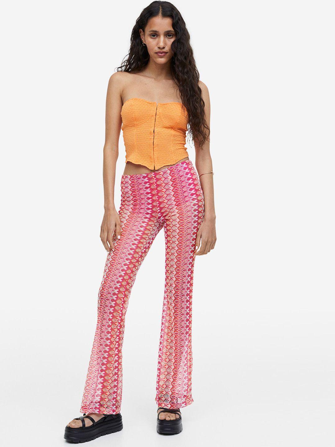 h&m women printed flared leggings